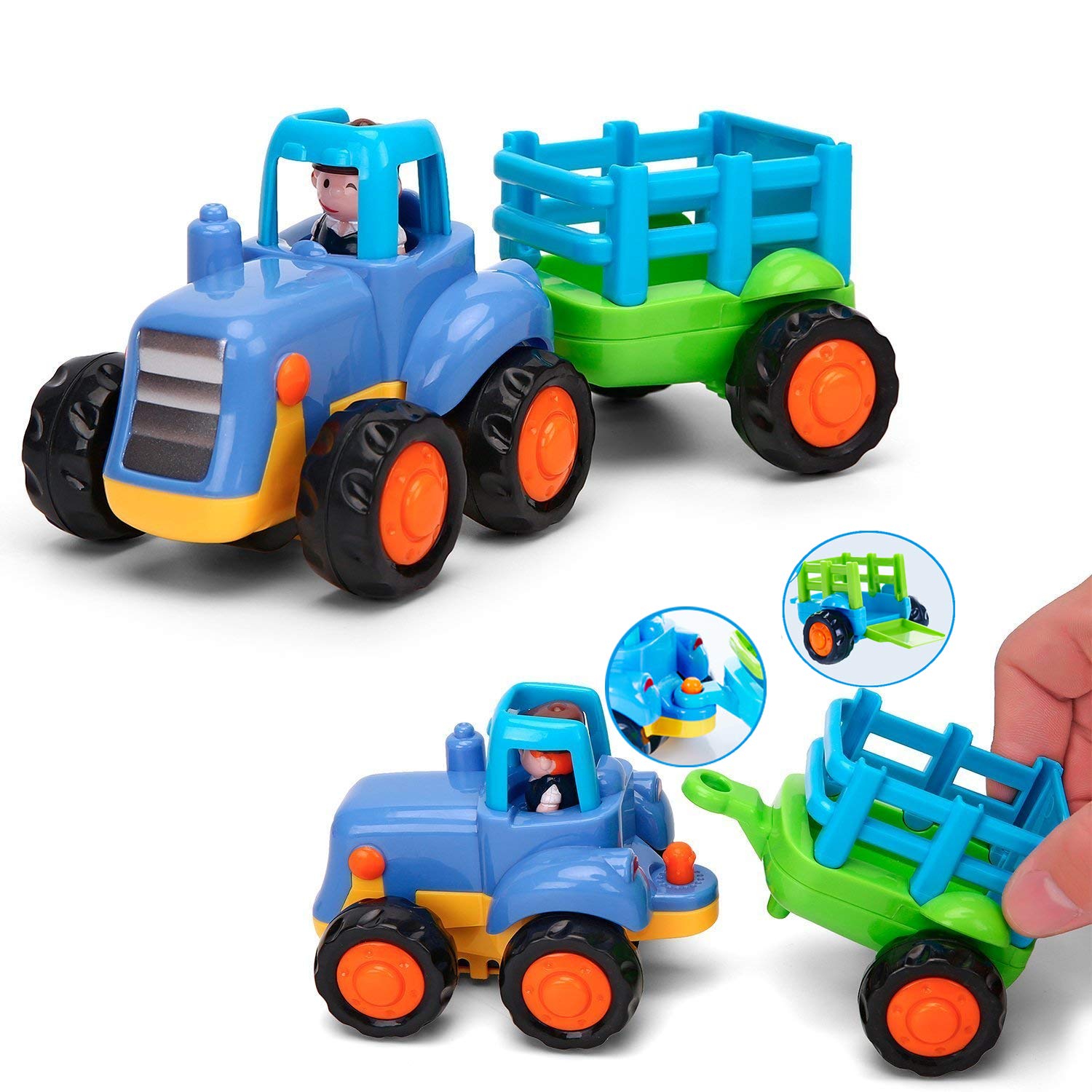Yiosion bulldozer push toy encouraging hands-on exploration and cooperative play