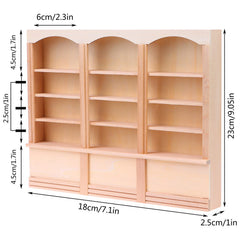 Yiphates dollhouse bookcase wood with exquisite detailing enhances realism in miniature rooms.