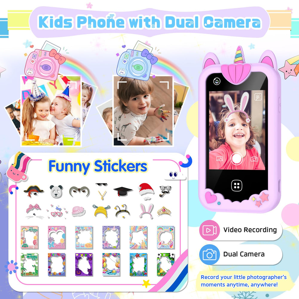 Yiphun Kids Smart Phone dual camera ideal for playful photos and selfies