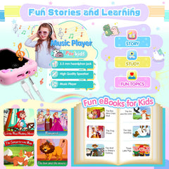 Yiphun kids smart phone pink open screen display for easy navigation