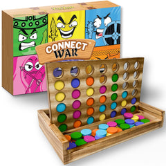 YipYam Games Connect War table setup for family game night