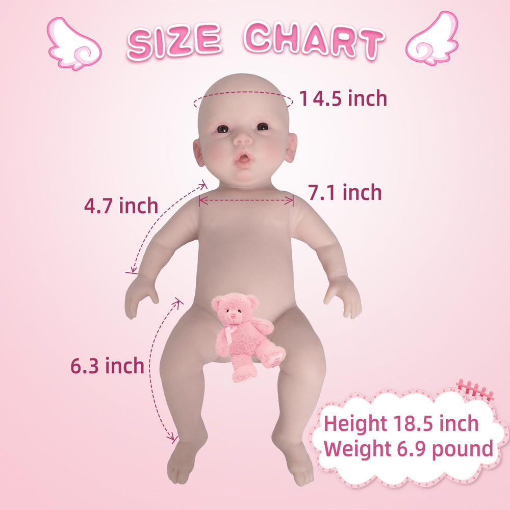 YIQI silicone skin texture with soft limbs in tan for realism.