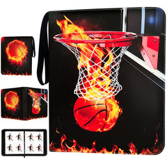 Yisheme basketball card binder front view for durable protection.