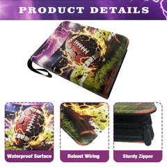Waterproof PU leather cover protects cards on the go.