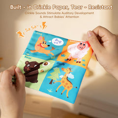 Yisryerow giraffe print design supports visual tracking during play