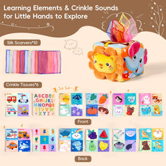 Yisryerow tissue box toy rabbit print sparks color recognition and exploration