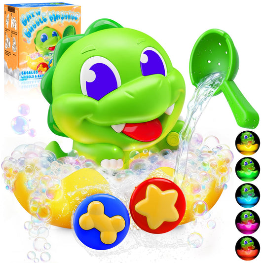 Yitbisy dinosaur bath toy with eggshell design, engages babies during bath time.