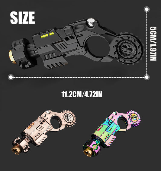Yiuhhad Futuristic Stress-Relief Fidget Toy side view shows compact discreet use at work.