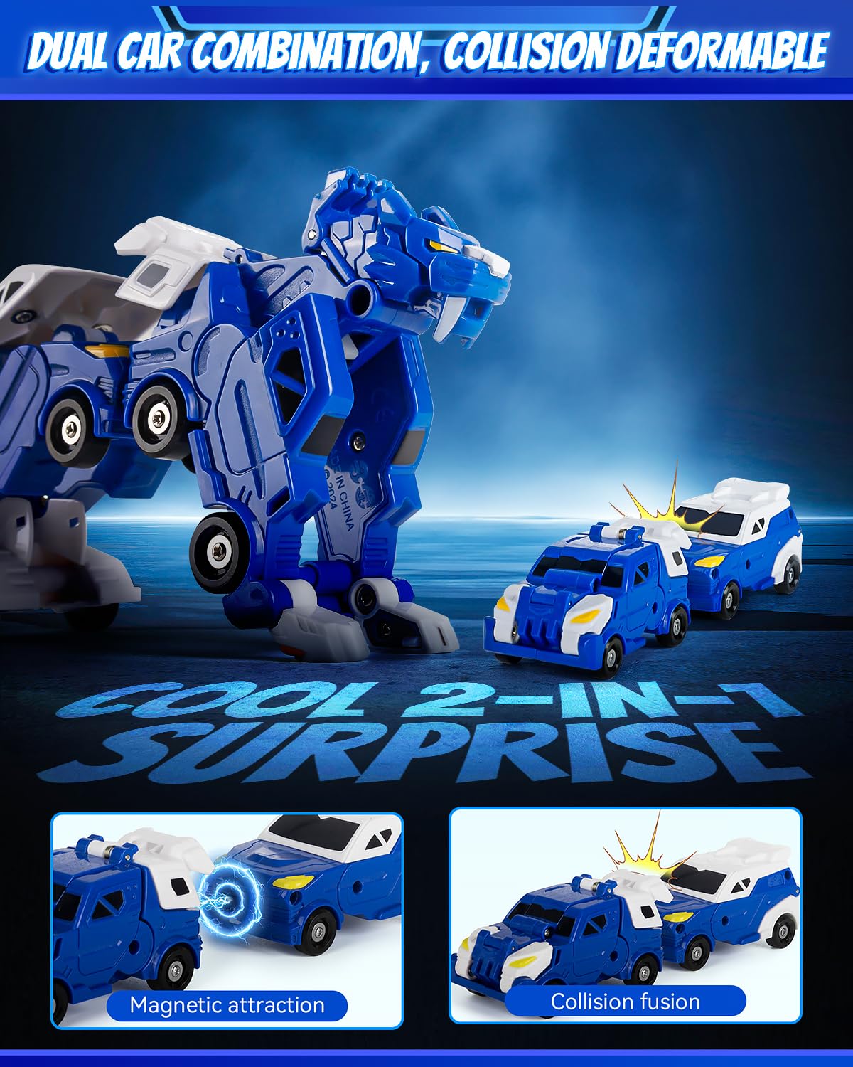 Yivsen winged tiger robot toy ready for dynamic play.
