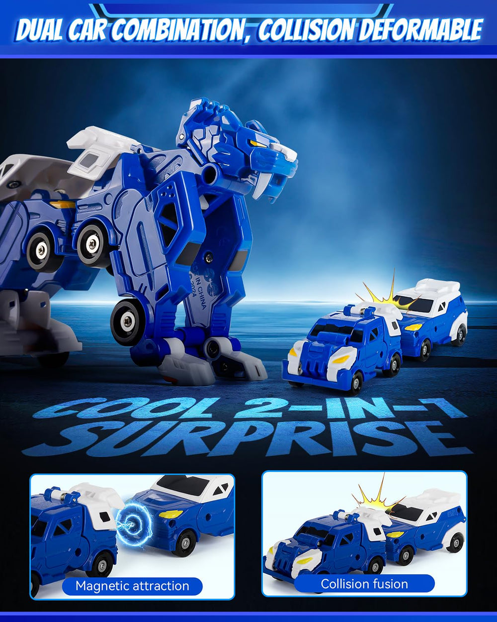 Yivsen winged tiger robot toy ready for dynamic play.