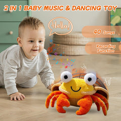 Yiwsnust crab toy dancing-walking motion keeps little ones engaged during playtime