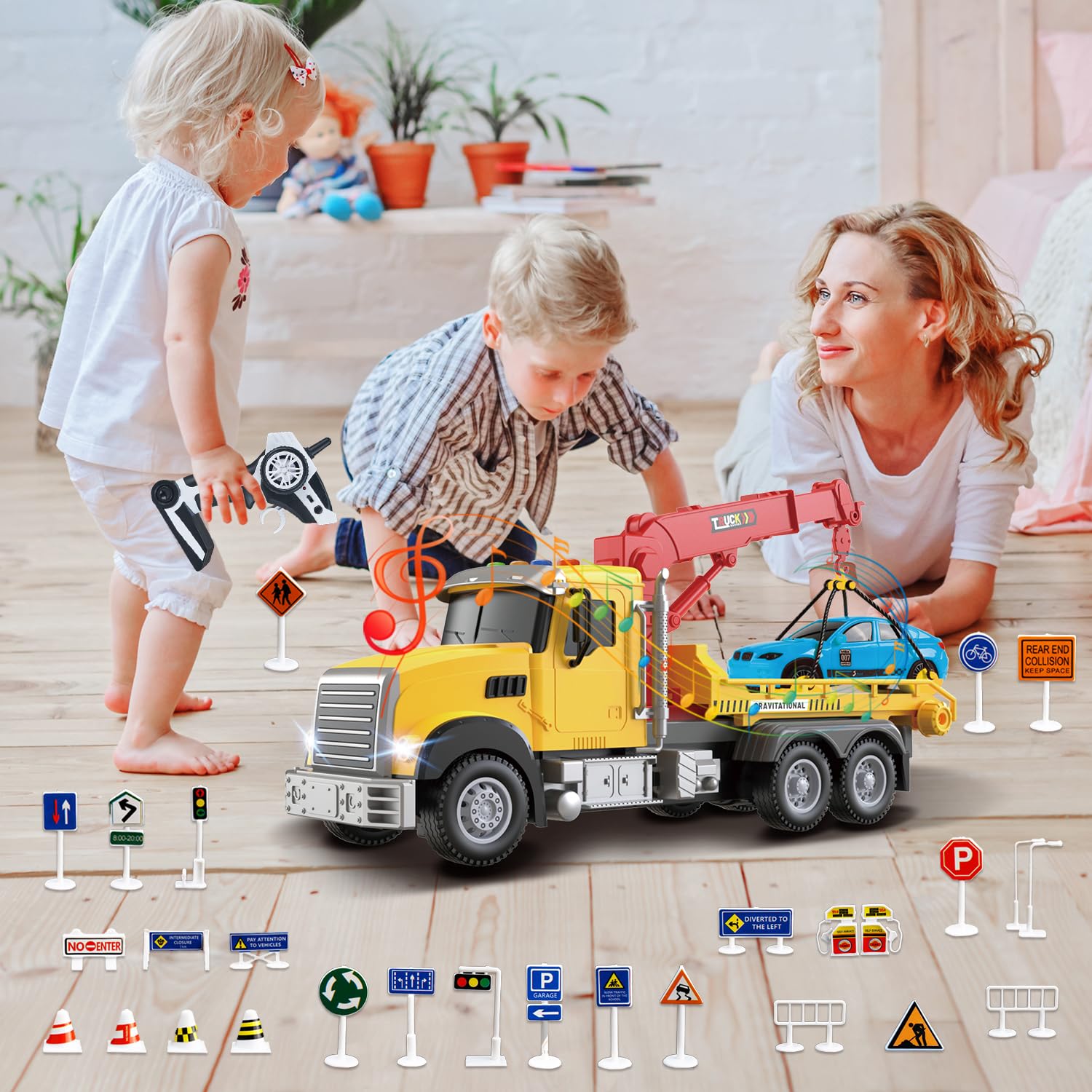 Yiwsnust 28 traffic signs set for safety-focused pretend play.