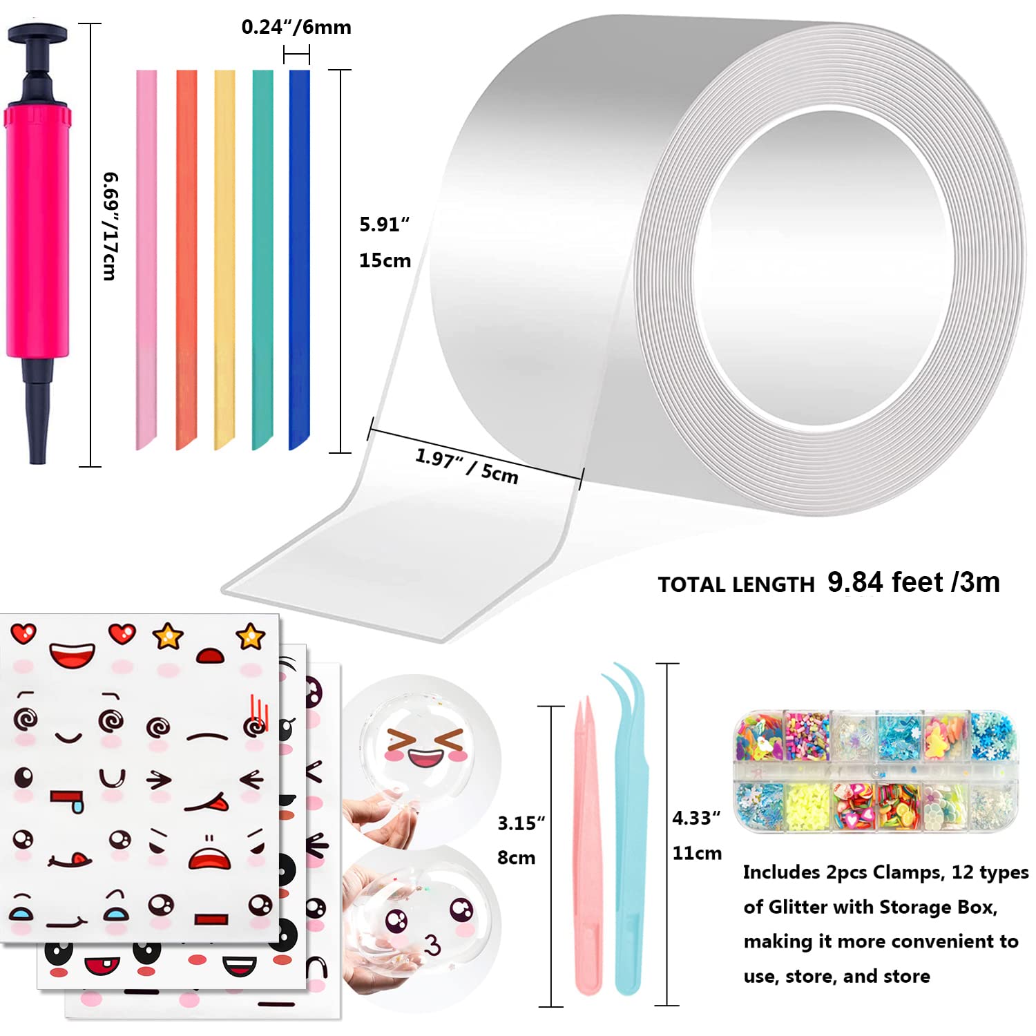 YIXIPAZH balloon pump included for quick, easy bubble balloon creation.
