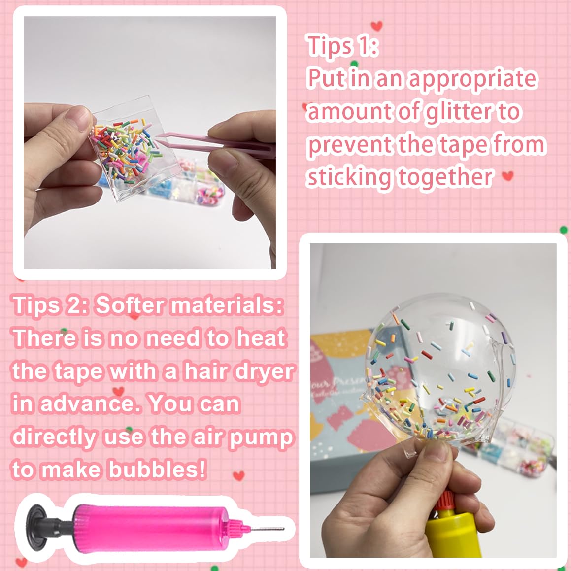 YIXIPAZH stickers add personality to each bubble for playful designs.