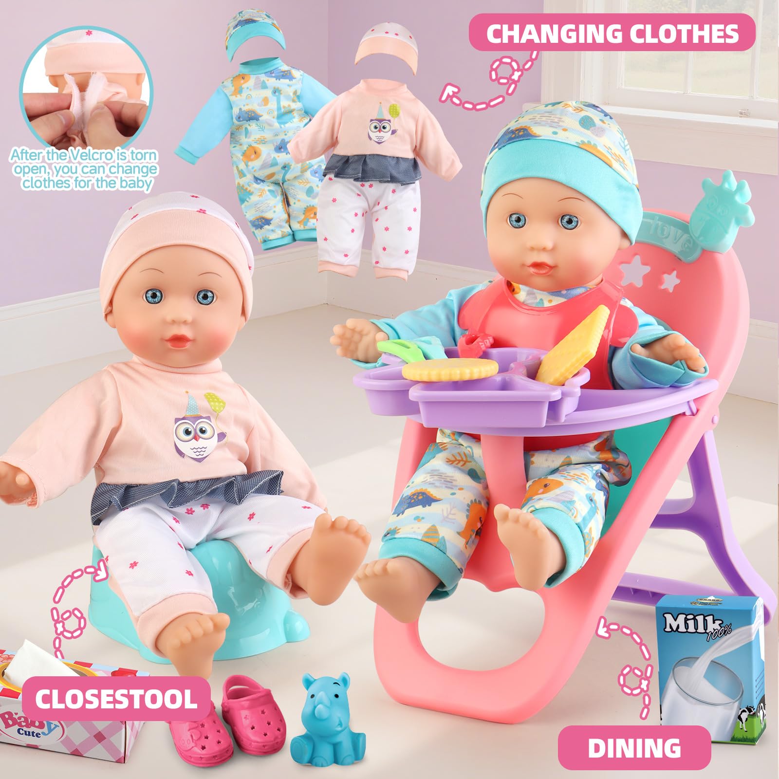 YIYBM 20-piece doll accessory set for imaginative storytelling.