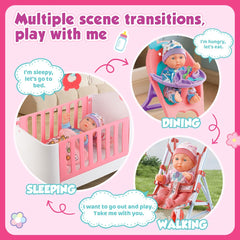 YIYBM 24-piece doll accessories kit for creative storytelling and organization