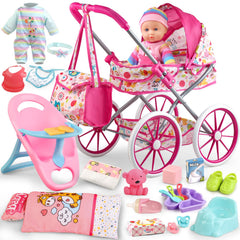 YIYBM baby doll stroller set main image for imaginative play and parental time