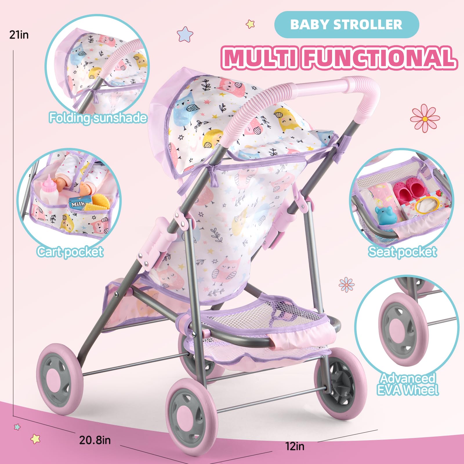 YIYBM dining chair and playset for mealtime pretend play.