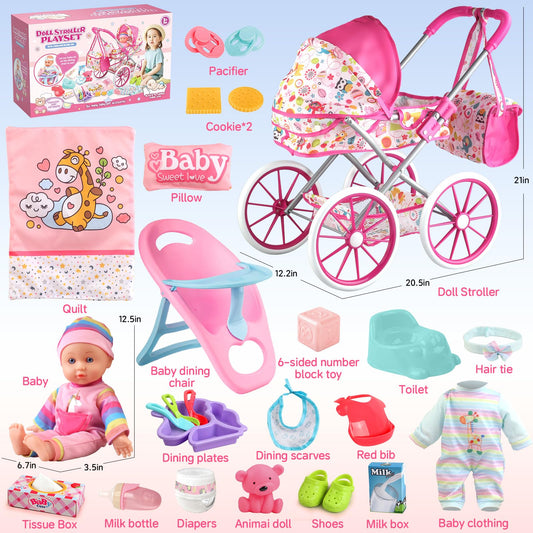 YIYBM stroller with folding sunshade demonstrates easy setup and portability