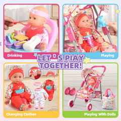 YIYBM stroller with EVA wheels ensures smooth rolling on floors.