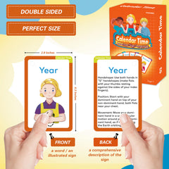 YIYDONG ASL flash cards show double-sided backs for self-checking practice