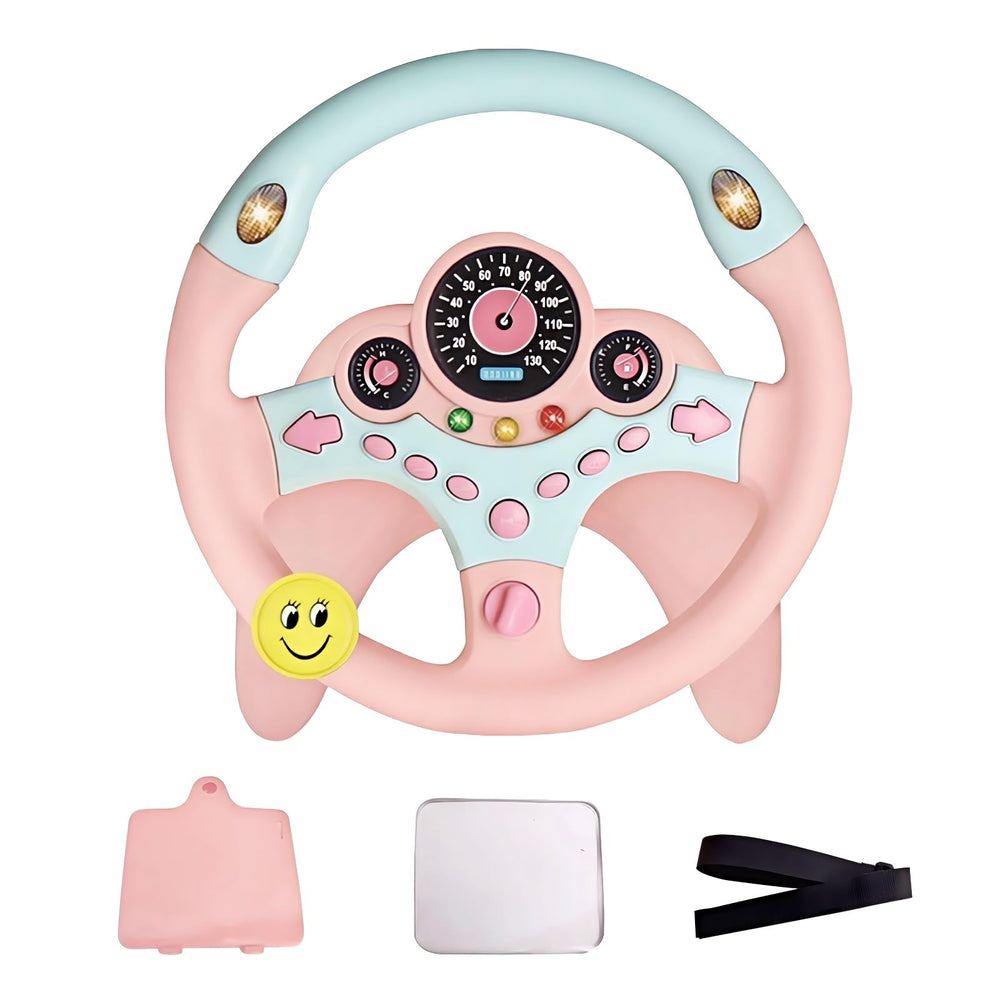 YIYZAOF kids steering wheel toy with dashboard display for immersive car ride play.