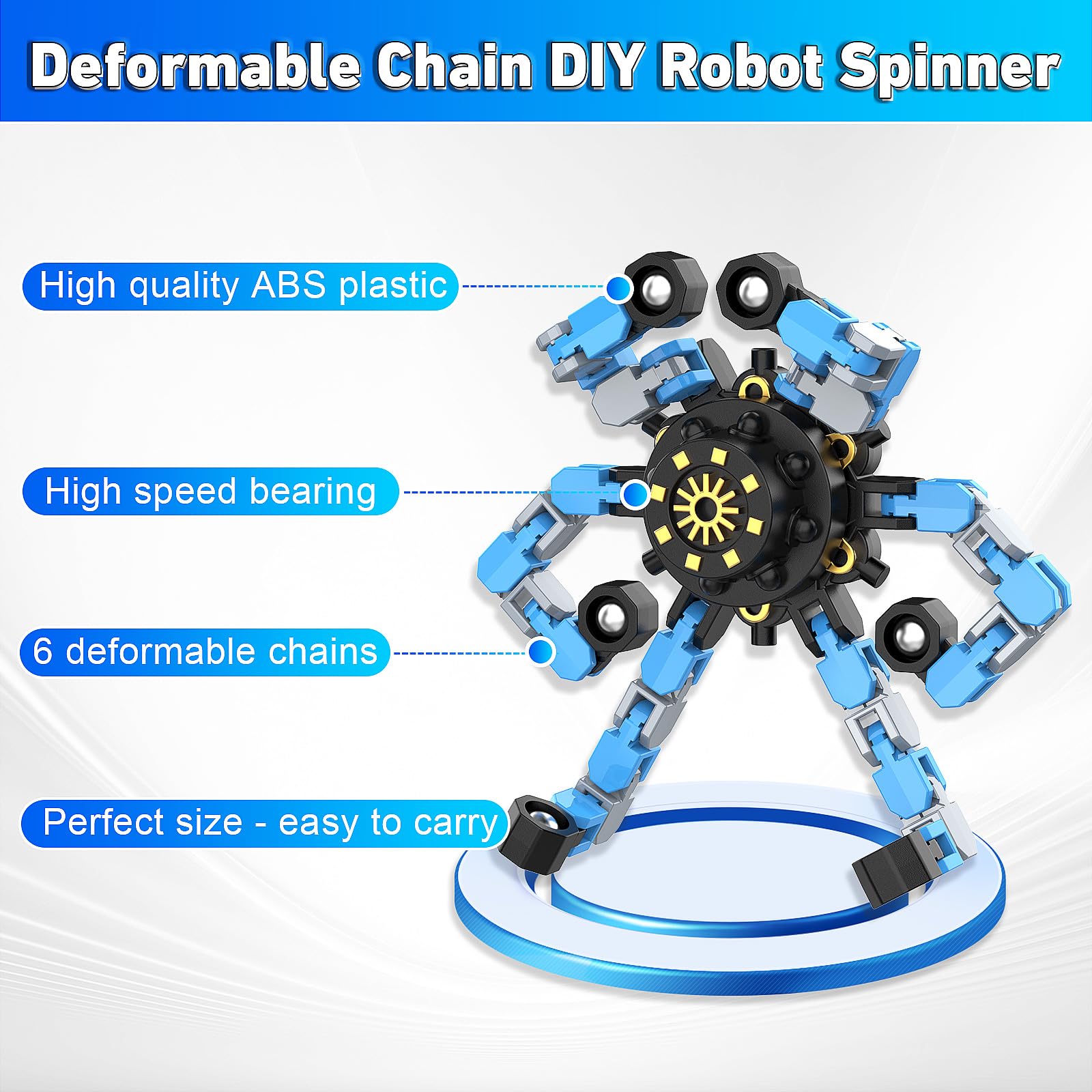 YIZER center bearing rotor enabling smooth, longer spins.