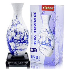 YIZHOR 3D puzzle vase with bamboo pattern for refined home décor