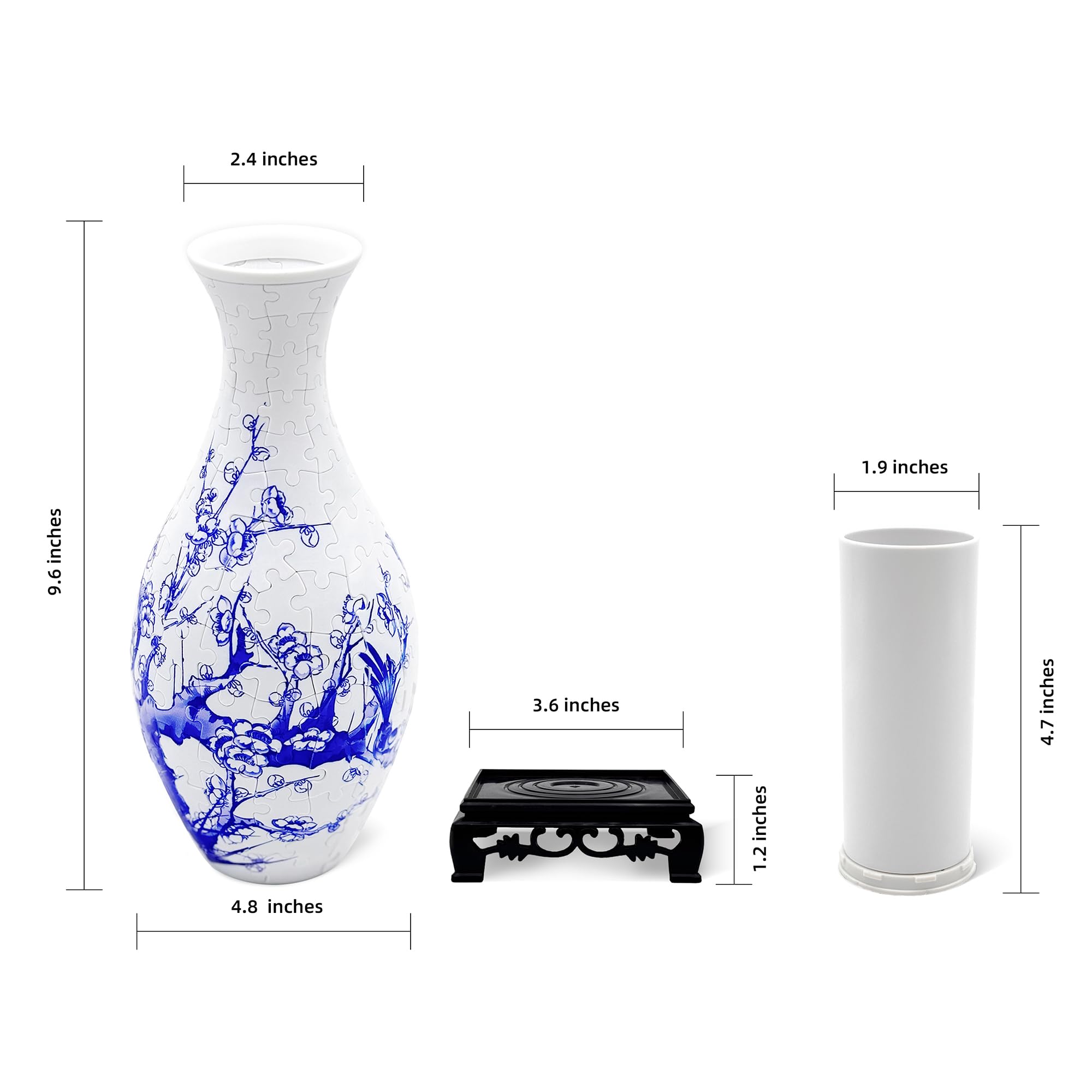 Stable base of the YIZHOR puzzle vase supports elegant florals