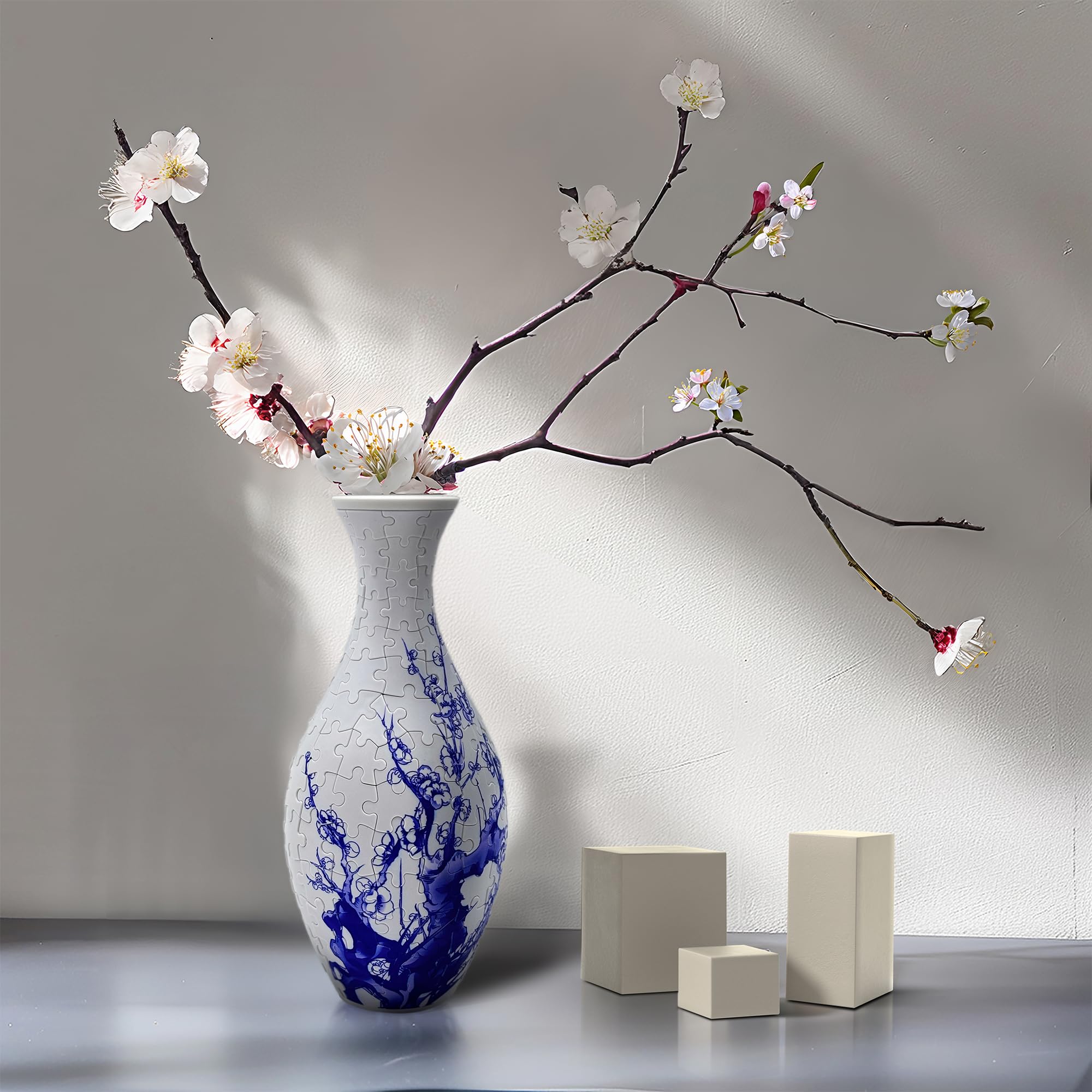 Durable plastic construction ensures lasting display of the YIZHOR vase