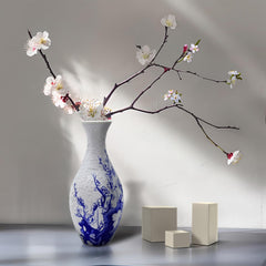 Durable plastic construction ensures lasting display of the YIZHOR vase