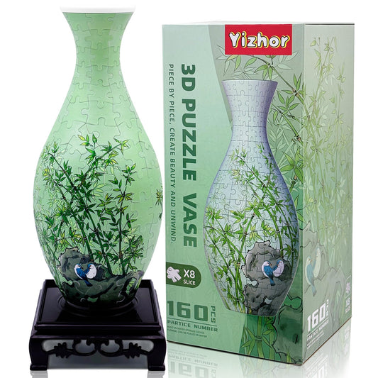 YIZHOR Puzzle Vase assembly with interlocking pieces for a unique 3D floral display