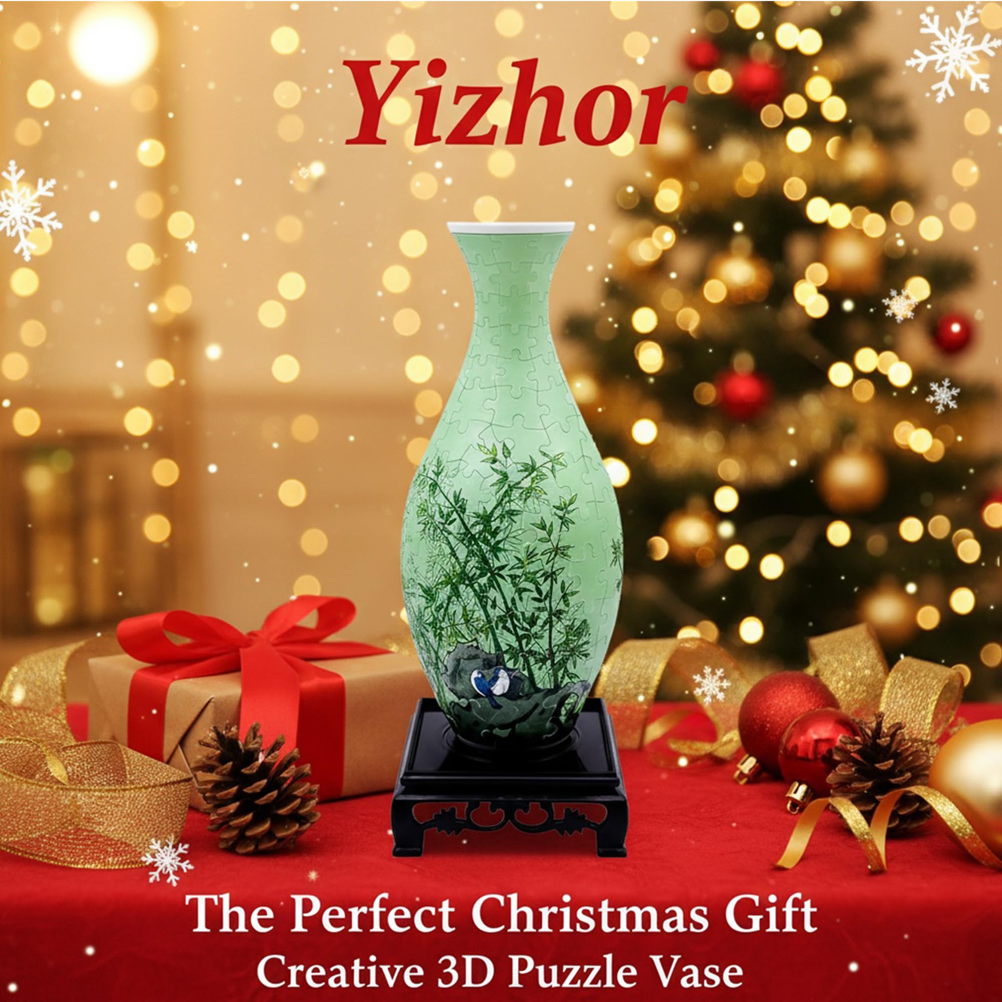 YIZHOR Puzzle Vase removable water cup enables real flowers in decor