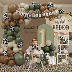 YJDFWAUT My First Rodeo Cake Topper adds a personalized focal point to celebratory cake.