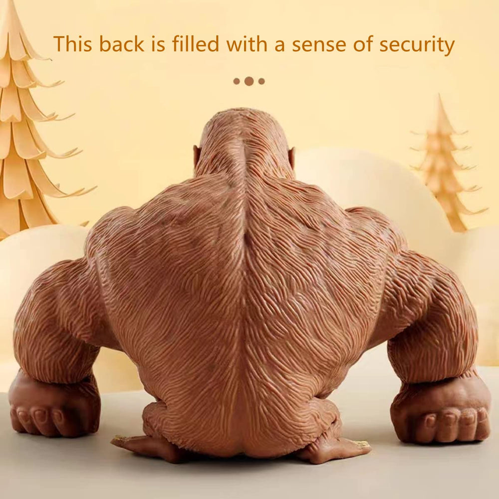 YJHWLF gorilla torso-squeeze showcases resilience, returning to shape after stretch for repeated solo play.