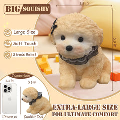 YJPPDD Taba Dog Squishy close-up texture highlights durable elastic material