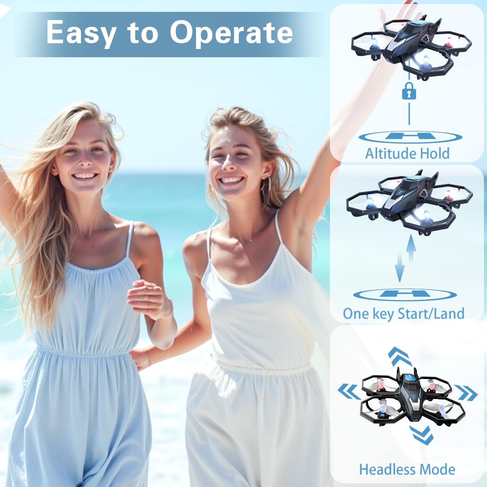 YLFU altitude hold stabilizing the drone for smooth shots