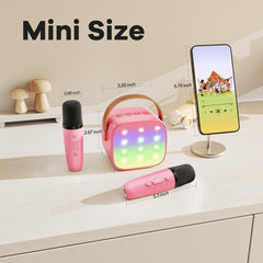 YLL Karaoke Machine Rose long-lasting battery for hours of play