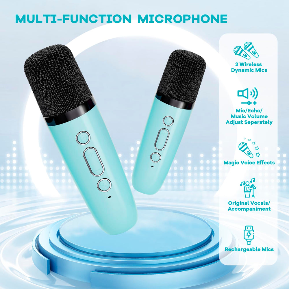 YLL karaoke machine LED lights syncing with rhythm for festive ambiance