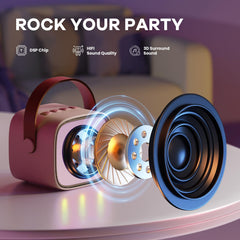 YLL portable Bluetooth speaker travels easily for on-the-go singing sessions