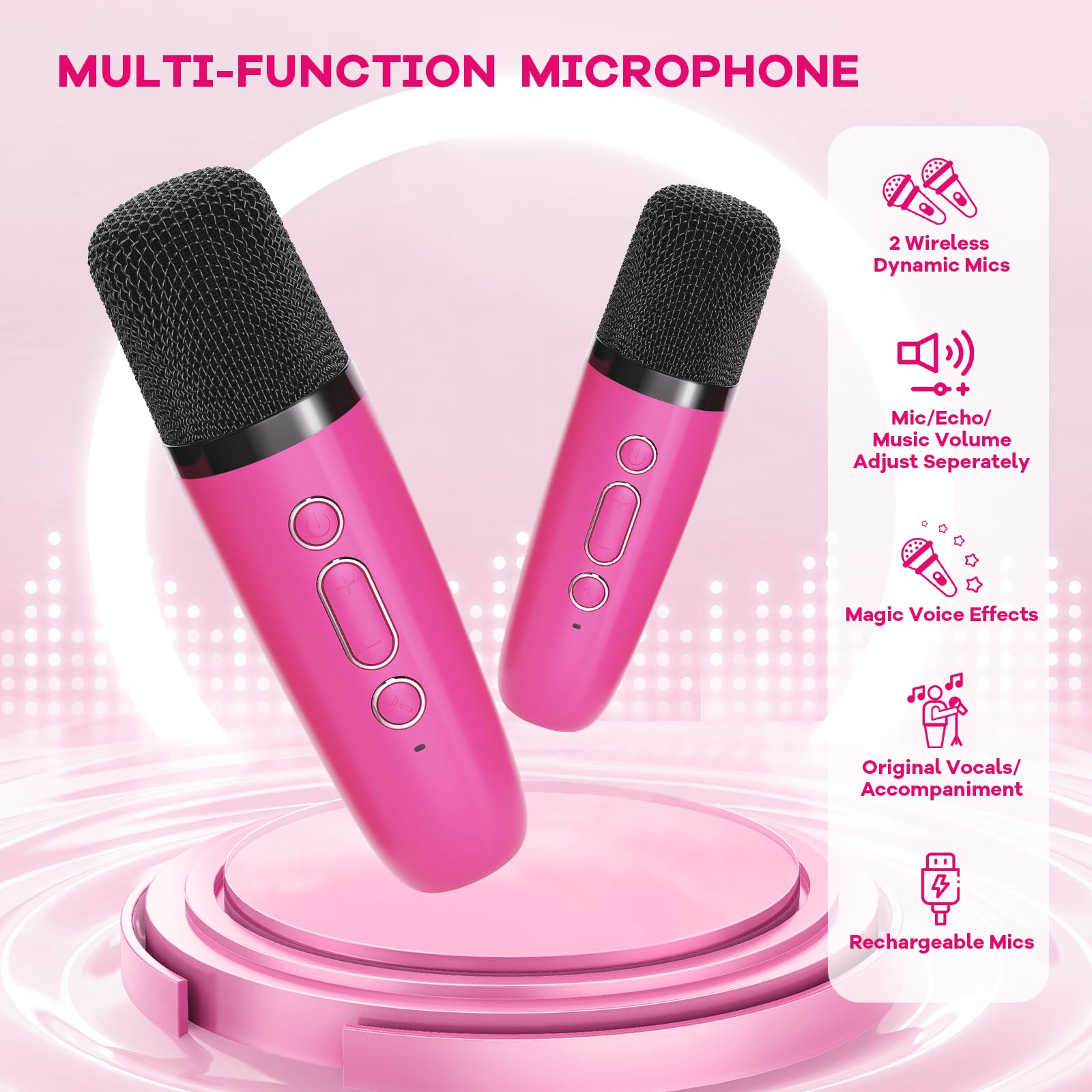 YLL Karaoke machine with headphone output on back for private practice
