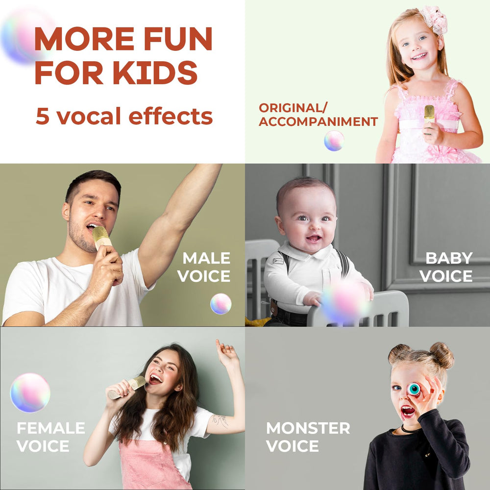 YLL mini karaoke machine four voice effects spark playful performances