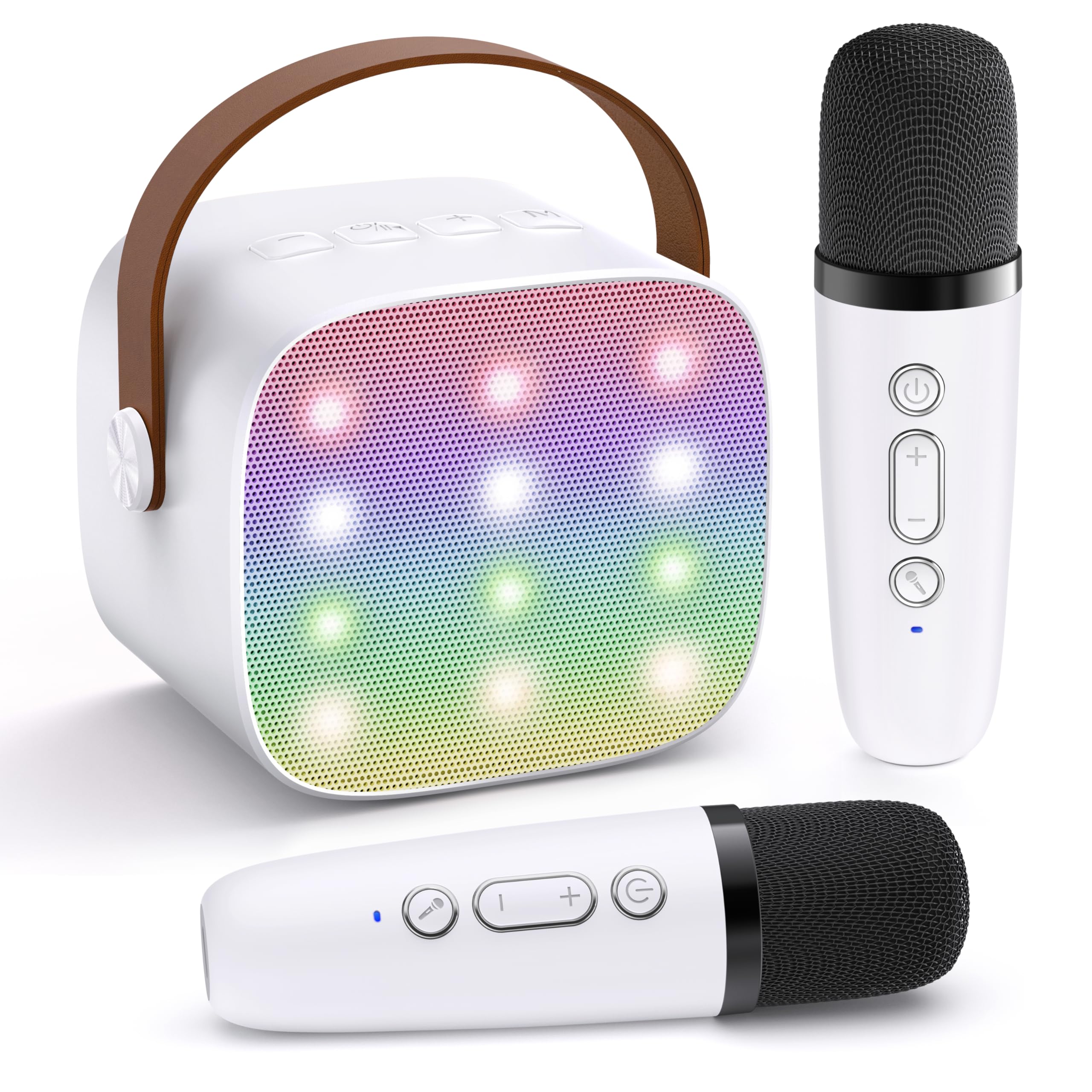 YLL Mini Karaoke Machine front view, compact and portable for spontaneous singing sessions.