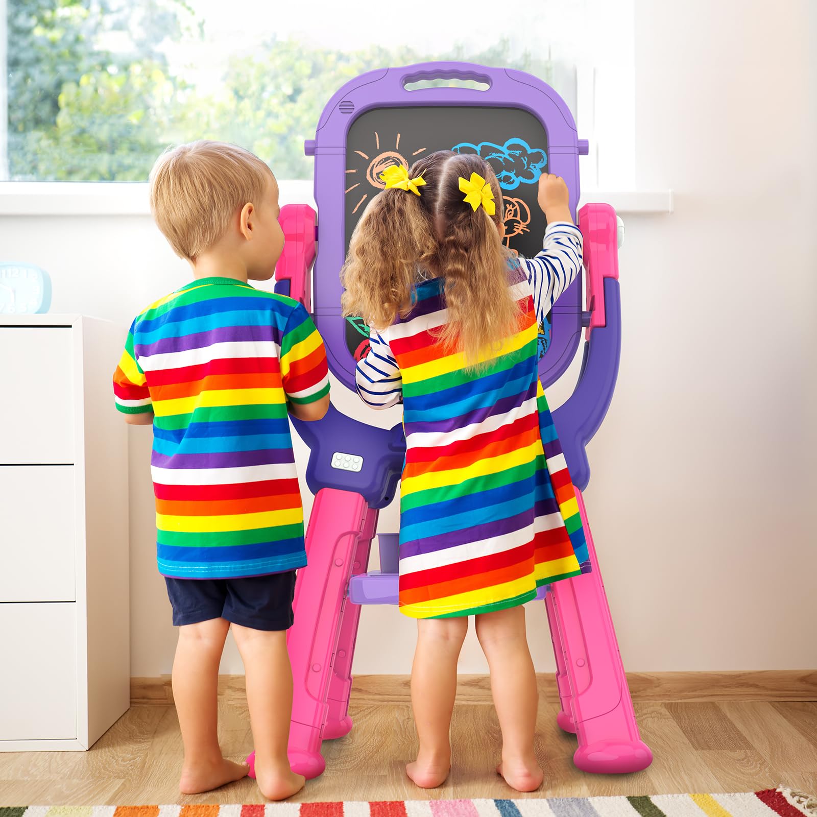 Ylovetoys double-sided board offers versatile creativity for kids