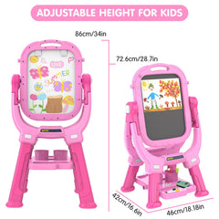 Ylovetoys Easel height adjustment for growing artists.