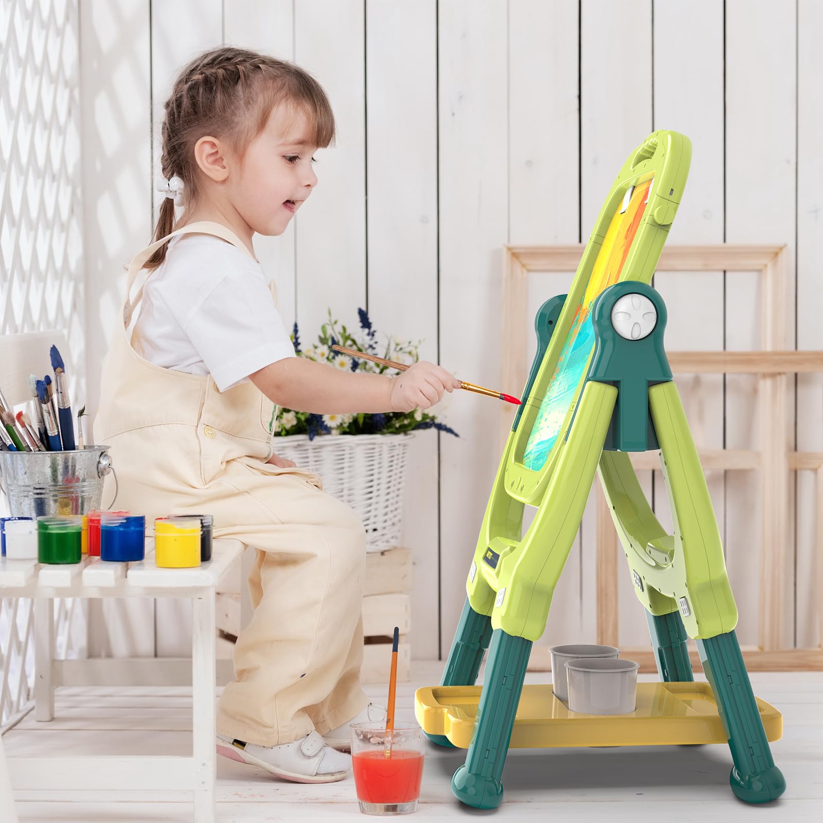 Ylovetoys Easel crafted from safe PP material for kid-friendly use.