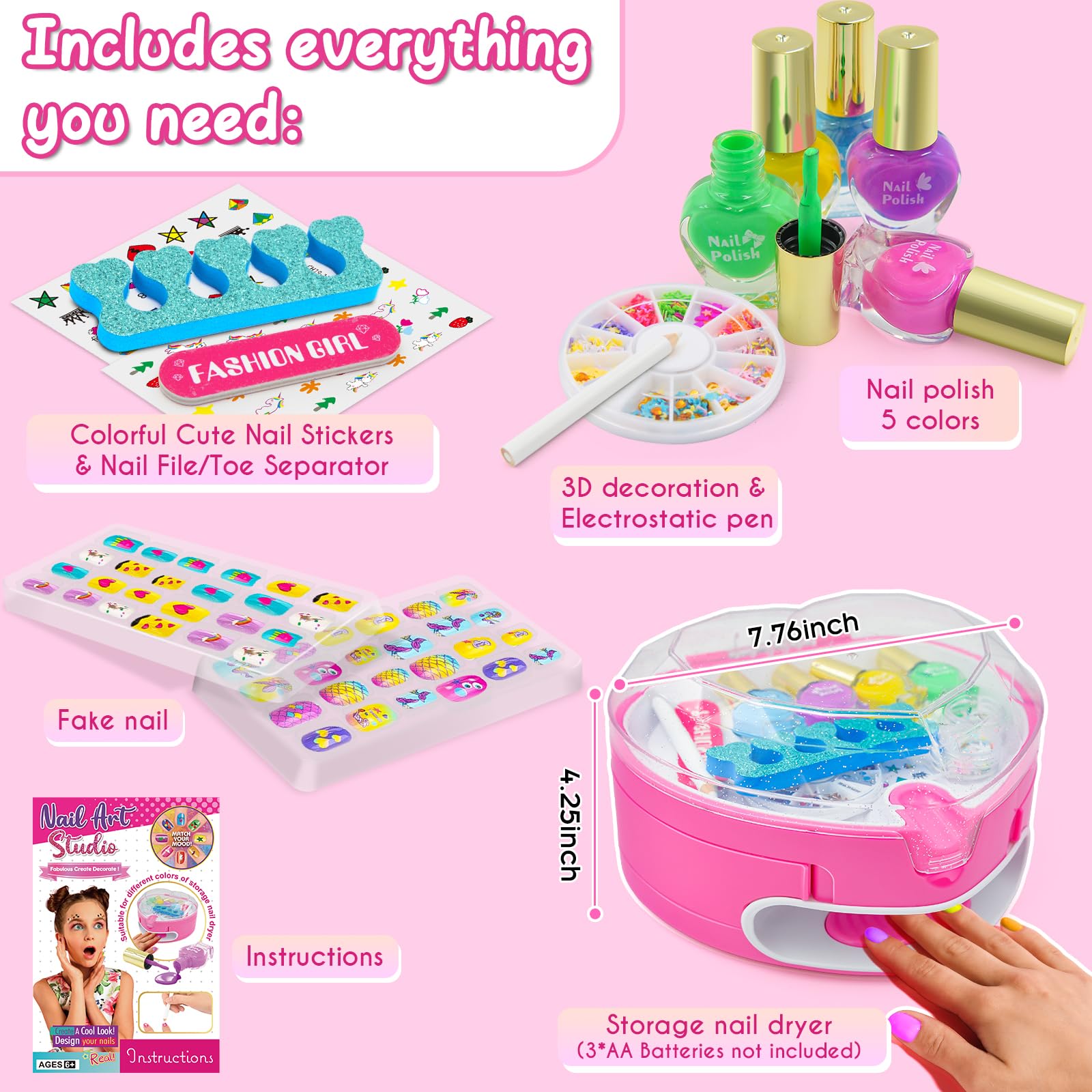 Ylovetoys travel-friendly nail salon set for on-the-go entertainment.