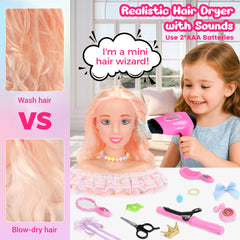 Ylpaprm gift-ready doll head styling kit for birthdays or holidays.