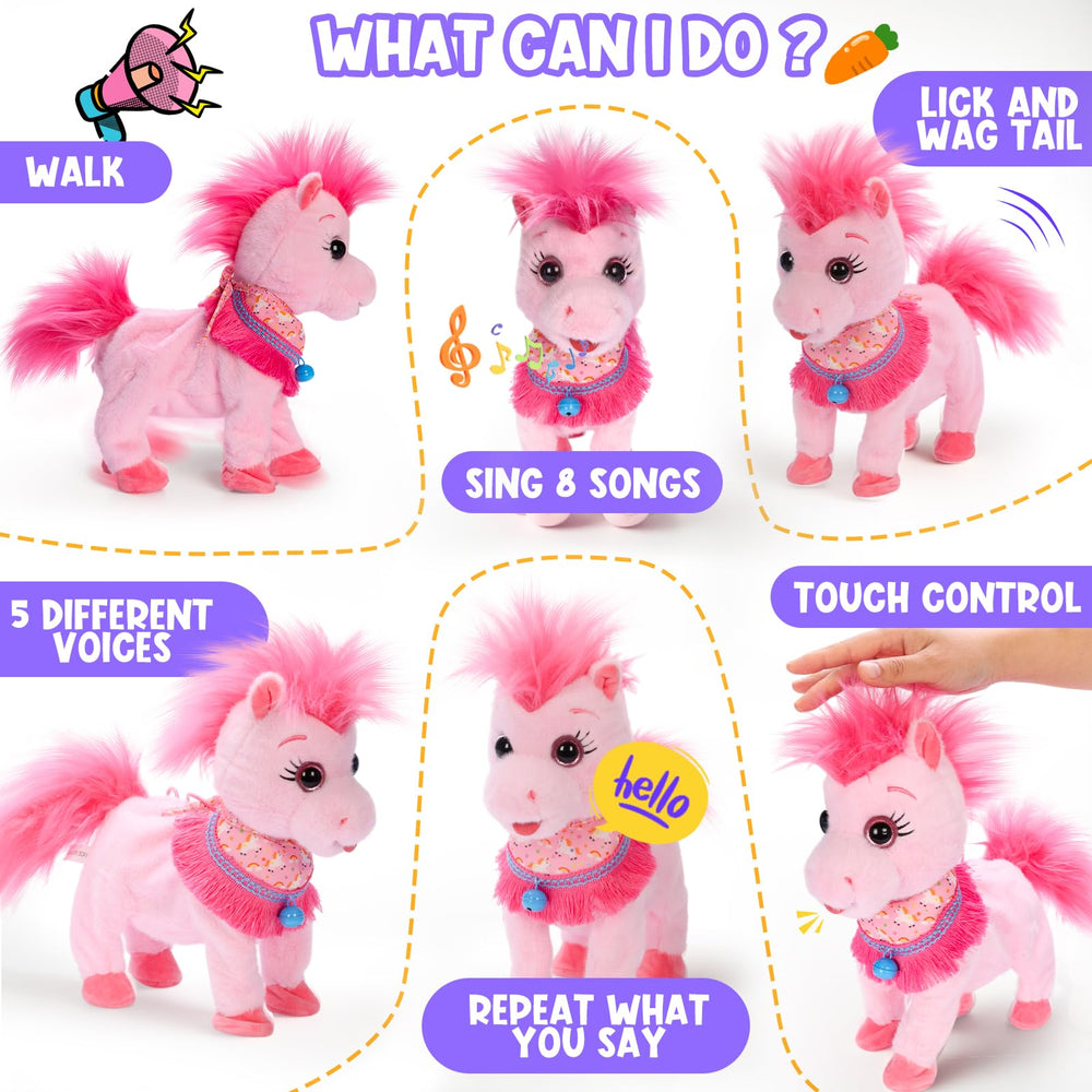 Ylpaprm Pony talking and singing feature fosters imaginative storytelling