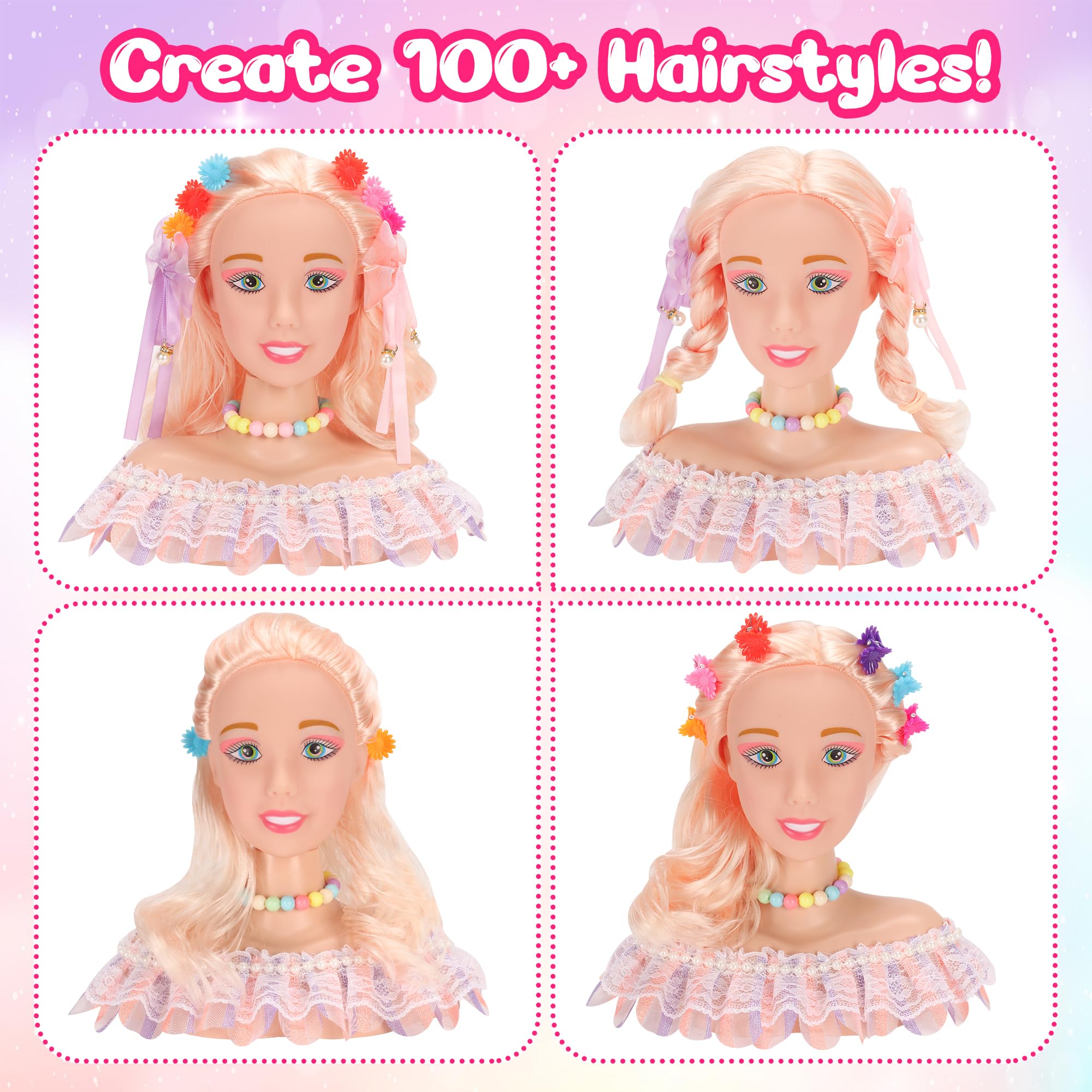 Ylpaprm variety of hair accessories enables endless styling possibilities.